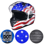 Yescom RUN-F DOT Full Face Helmet Dual Visor Eagle Image