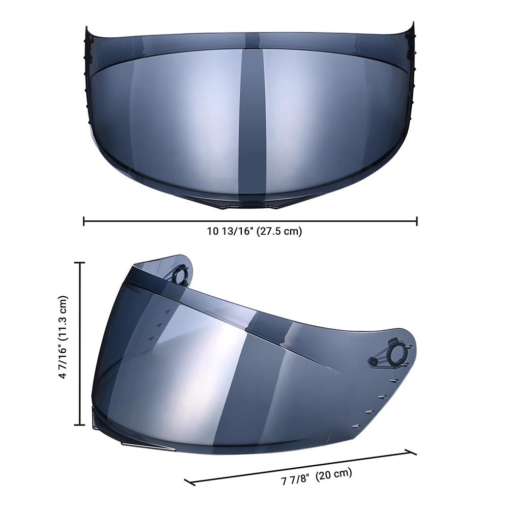 Yescom RUN-F Motorcycle Helmet Visor Replacement Smoke Visor Image