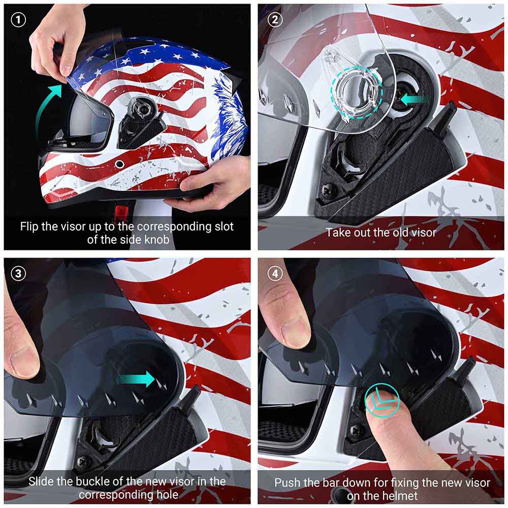 Yescom RUN-F Motorcycle Helmet Visor Replacement Smoke Visor Image