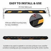 Yescom 72 in Commercial Rubber Parking Stop Block Wheel Tire Curb Image