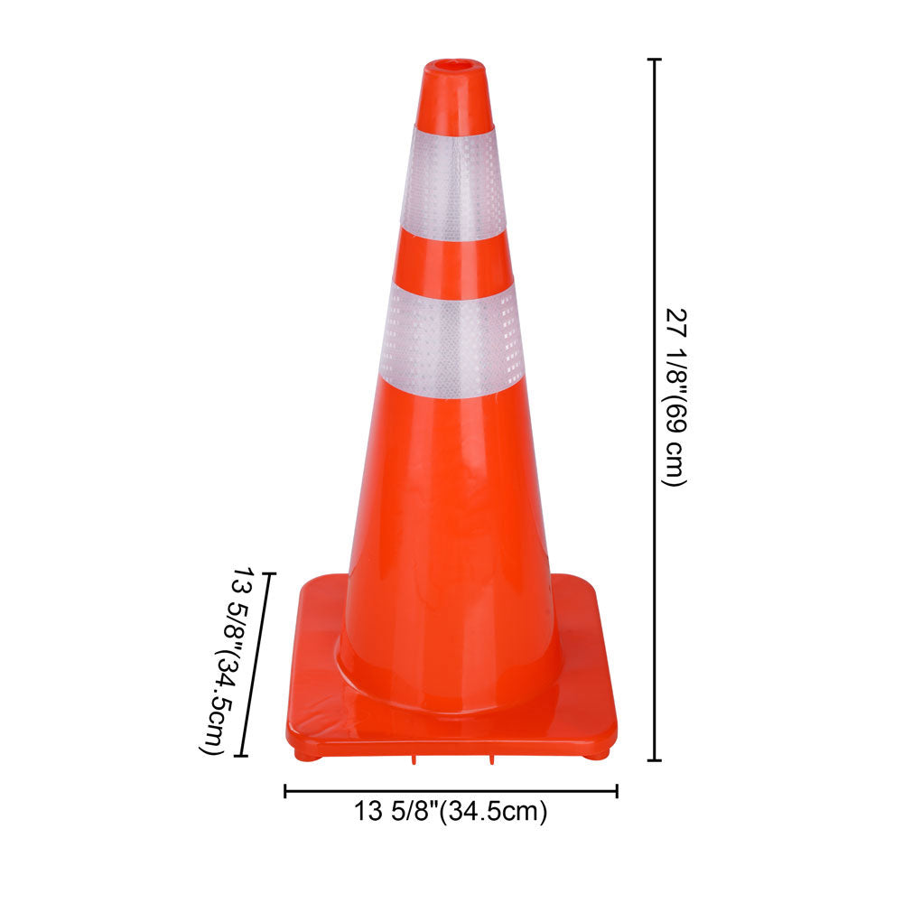 Yescom 4pcs 28-In Road Traffic Safety Cones Reflective Collar Image