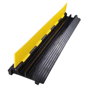 Yescom Cable Ramp Protector Rubber Cable Cover 2-Channel