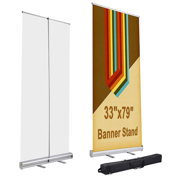 Yescom Aluminum Retractable Banner Stand 33 x 79 in Image