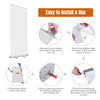 Yescom Aluminum Retractable Banner Stand 33 x 79 in