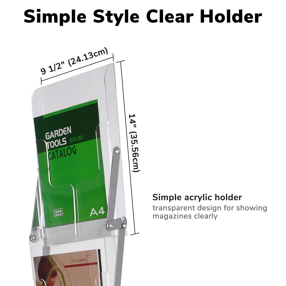 Yescom Collapsible Literature Stand Brochure Rack 4 Pocket w/ Bag Image