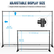 Yescom 10x8 ft Portable Trade Show Jumbo Banner Backdrop Stand Image