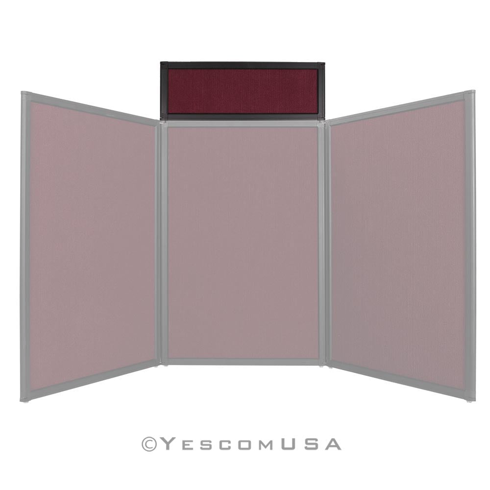 Yescom Trade Show Display Folding Board Header Burgundy Image