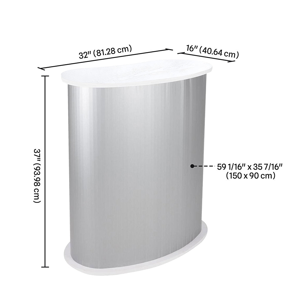 Yescom Trade Show Display Podium Table Counter Stand White Image