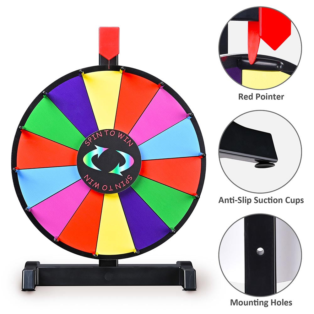 Yescom 12" Tabletop Prize Wheel Color Dry Erase Image