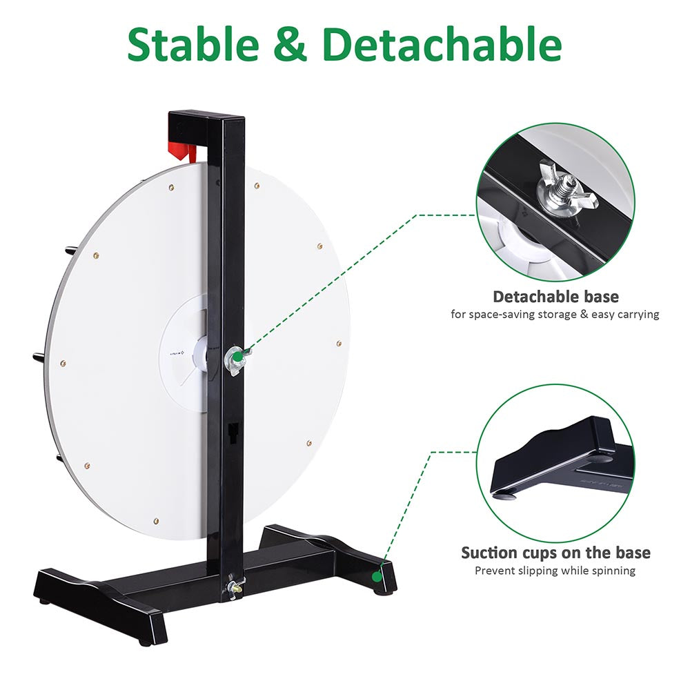 Yescom 15" Tabletop Prize Wheel Dry Erase Dark Rainbow Image