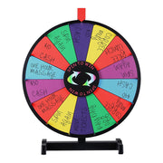 Yescom 18" Tabletop Prize Wheel Dry Erase, Dark Rainbow Image