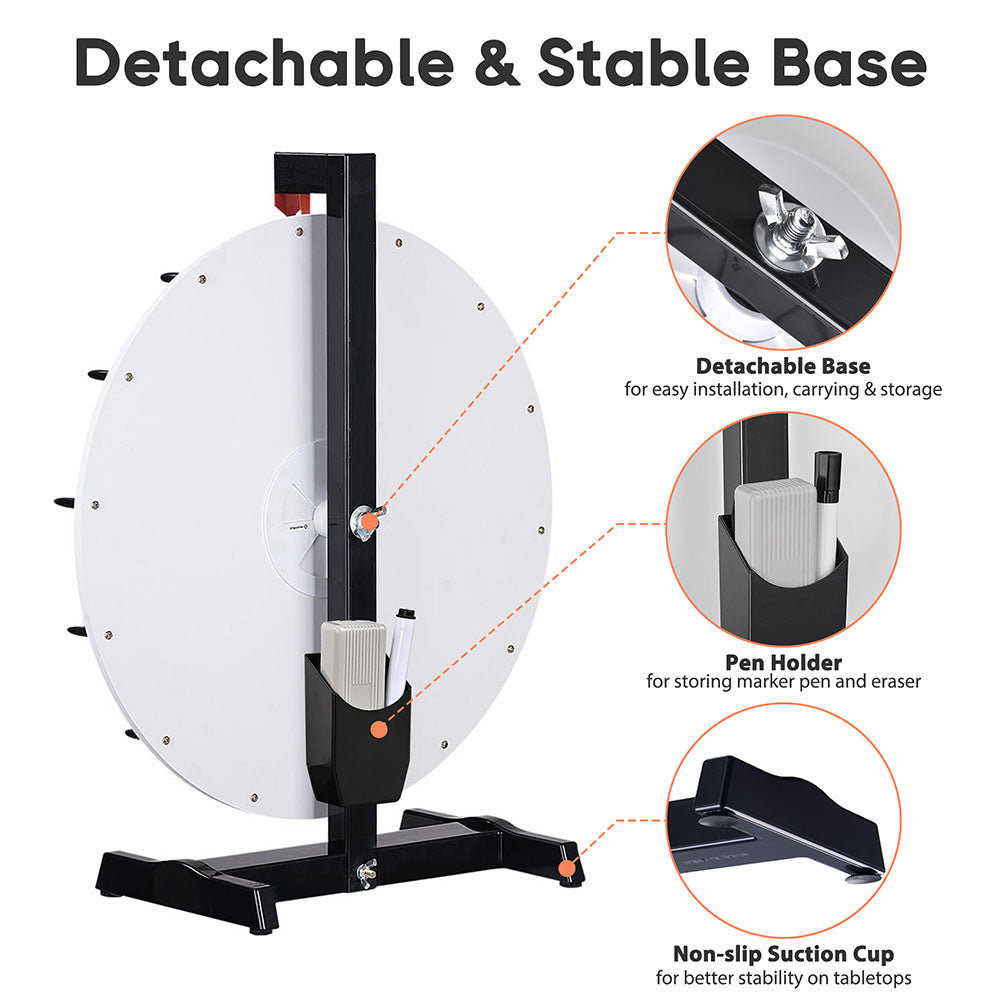 Yescom 24" Tabletop Prize Wheel Colorful Dry Erase Image