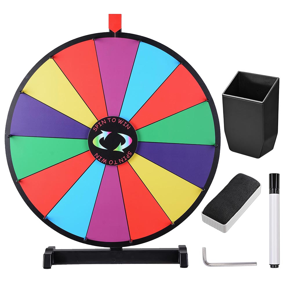 Yescom 24" Tabletop Prize Wheel Colorful Dry Erase Image