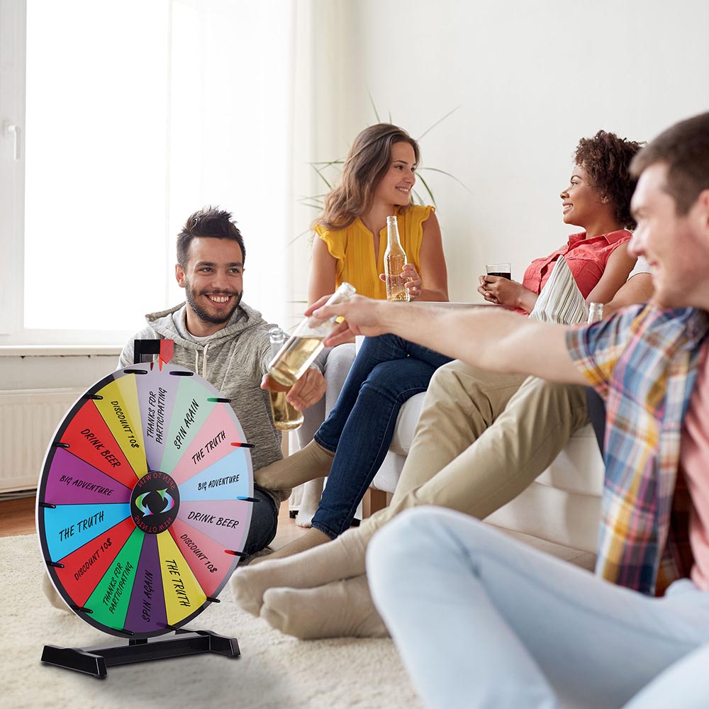 Yescom 24" Tabletop Prize Wheel Colorful Dry Erase Image