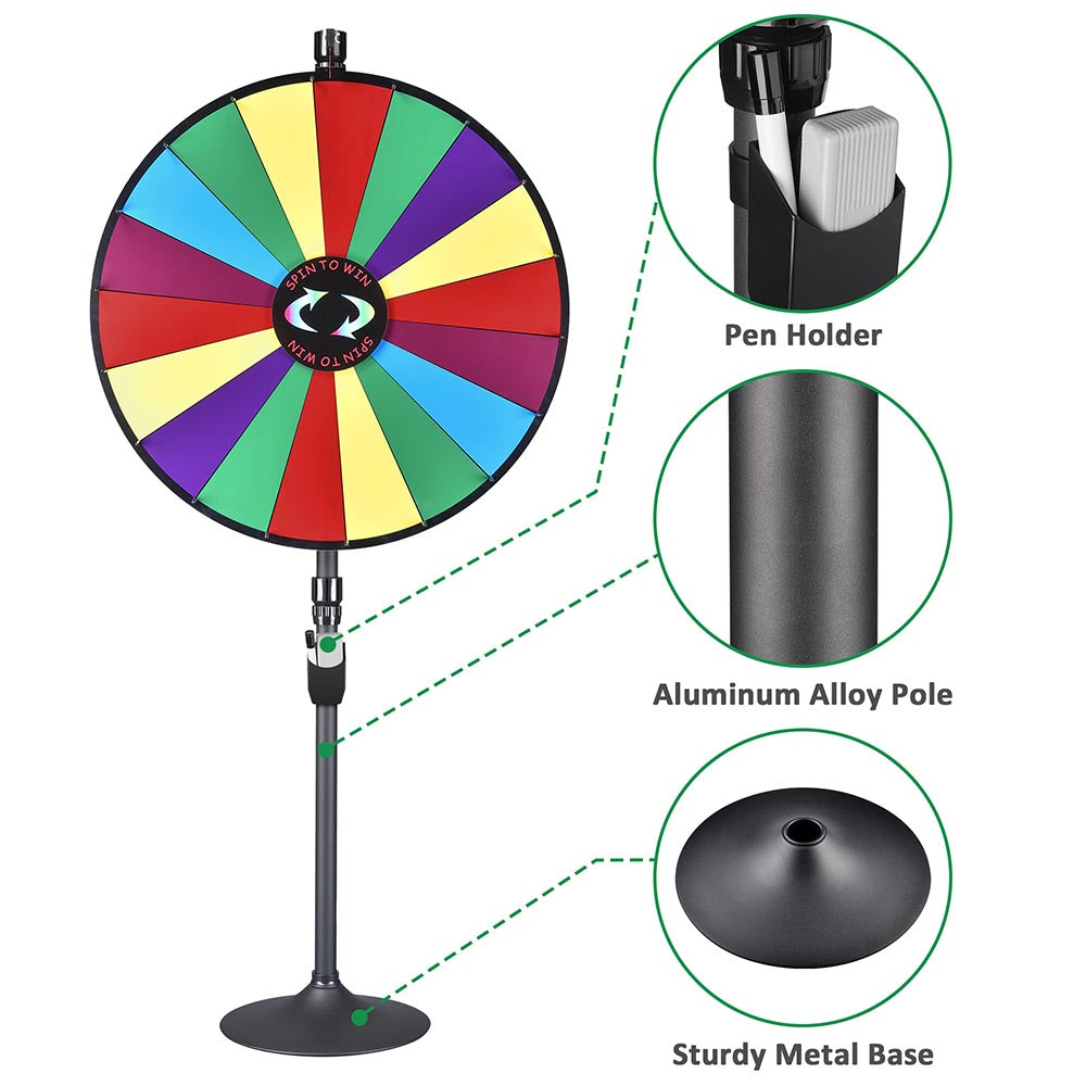 Yescom 36" Prize Wheel Floor Stand Tabletop 18-Slot Image