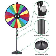 Yescom 36" Prize Wheel Floor Stand Tabletop 18-Slot Image