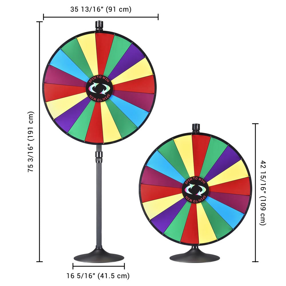 Yescom 36" Prize Wheel Floor Stand Tabletop 18-Slot Image