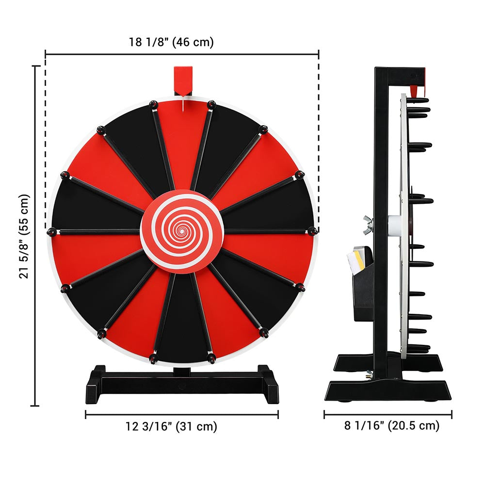 Yescom 18" Tabletop Prize Wheel Dry Erase, Black Image