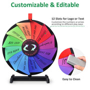 Yescom 15" Prize Wheel Tabletop Breeze Wheel 12-Slot Image