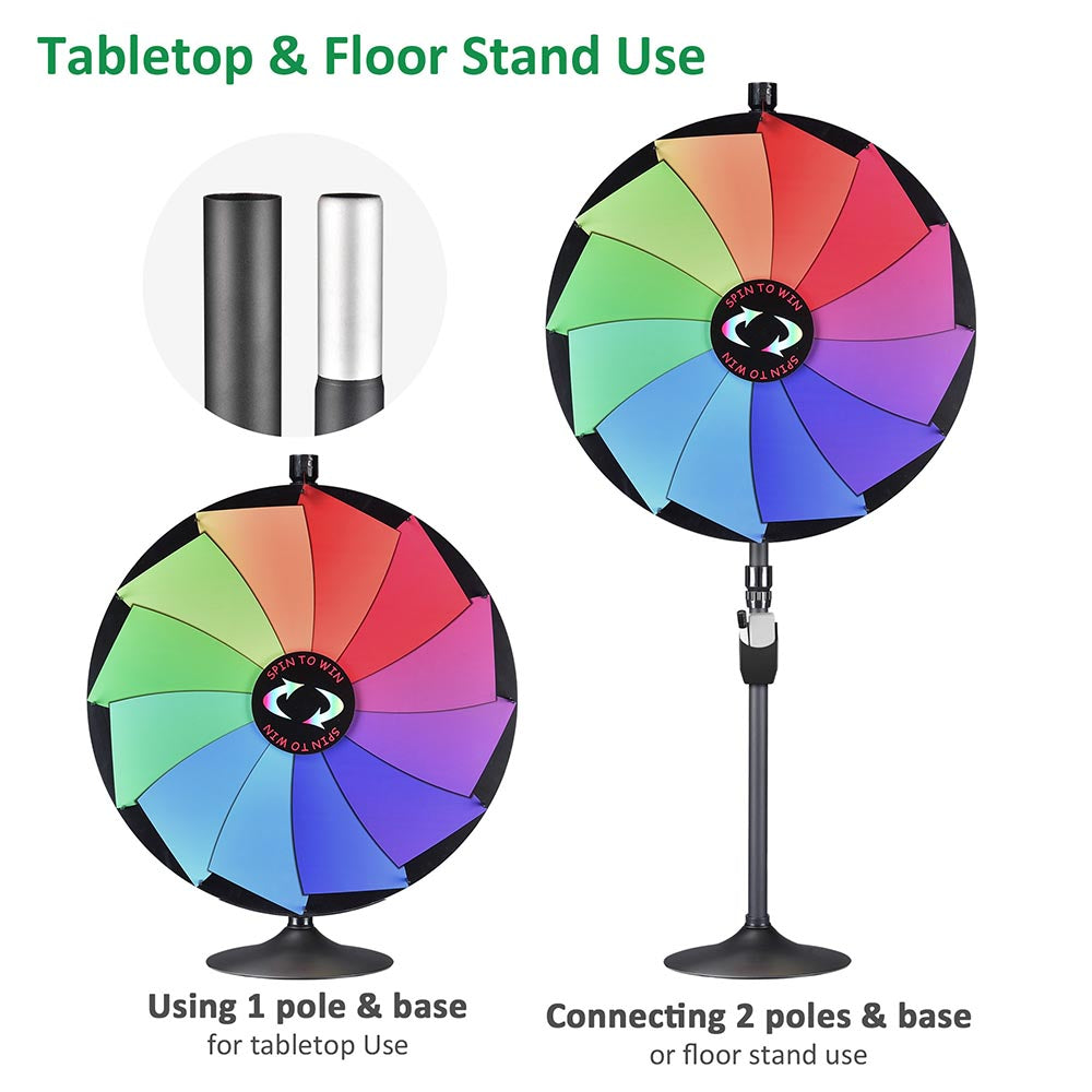 Yescom 36" Prize Wheel Tabletop Floor Stand 12-Slot Image