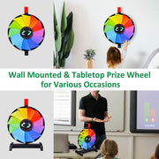 Yescom 12" Wall Mounted and Tabletop Prize Wheel 12 Slots Image