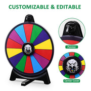 Yescom 12" Prize Wheel Tabletop Lay Flat with Bald Eagle Head Image