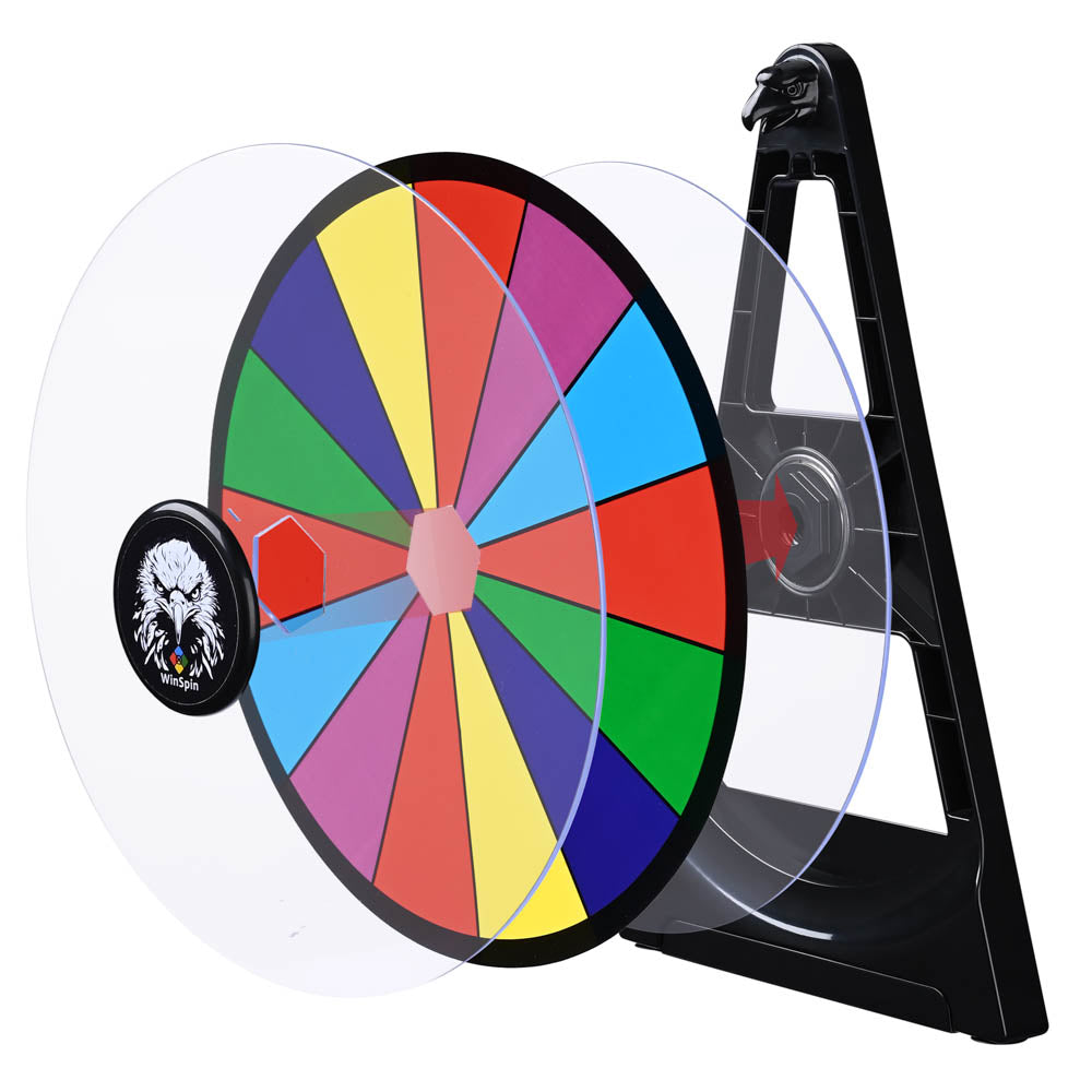 Yescom 12" Prize Wheel Tabletop Lay Flat with Bald Eagle Head Image