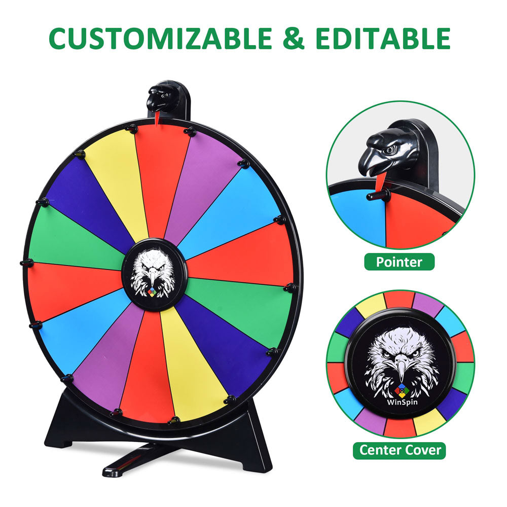 Yescom 20" Prize Wheel Tabletop Lay Flat with Bald Eagle Image