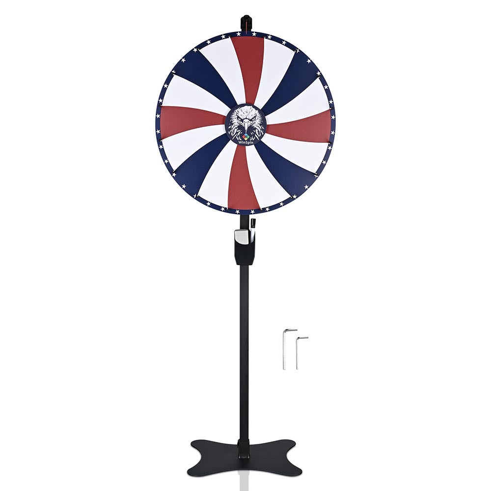 Yescom 24" Floor Stand Tabletop Prize Wheel Bald Eagle Head Image