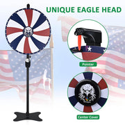 Yescom 24" Floor Stand Tabletop Prize Wheel Bald Eagle Head Image