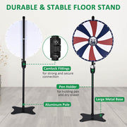 Yescom 24" Floor Stand Tabletop Prize Wheel Bald Eagle Head Image