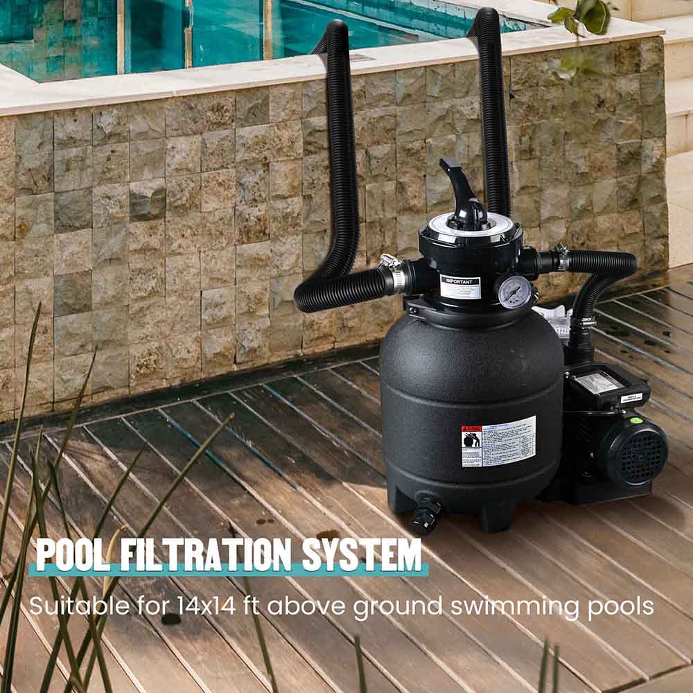 Yescom 12" Sand Filter and 3/4 HP Pool Pump Above Ground Pool SPA Image