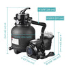 Yescom 12" Sand Filter and 3/4 HP Pool Pump Above Ground Pool SPA