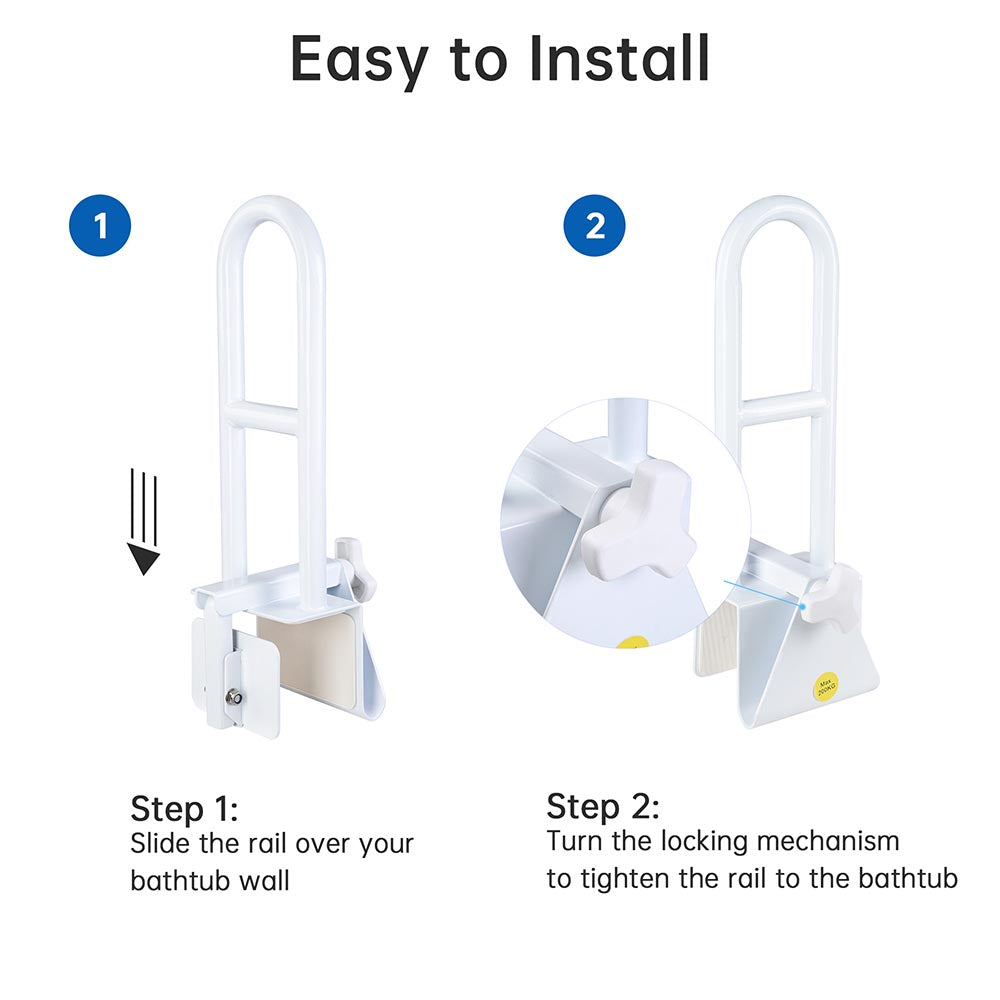 Yescom Bathroom Bathtub Grab Bar Shower Safety Handrail Adjustable Image