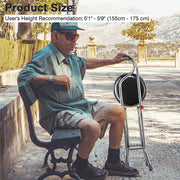 Yescom Medical Folding Walking Cane w/ Seat Lightweight Stool Image