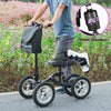 Yescom Folding All-Terrain Knee Walker Scooter Steerable Brake Basket Pump