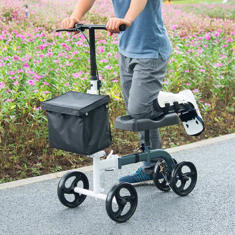 Yescom Knee Walker Scooter w/ Basket Foldable Medical Steerable Image