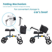 Yescom Knee Walker Scooter w/ Basket Foldable Medical Steerable Image