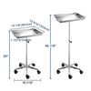 Yescom Mayo Stand Medical Equipment Stainless Steel Tray 5 Legs