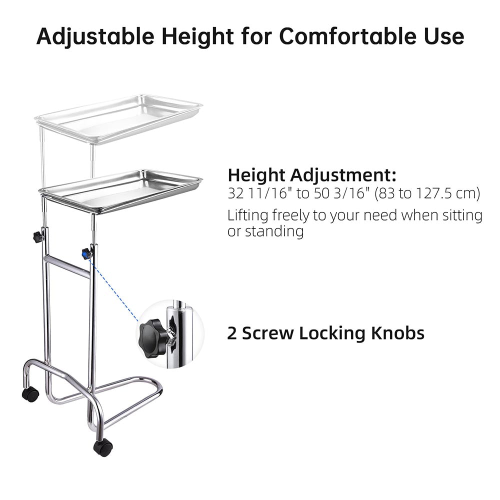 Yescom Mayo Stand Foot Operated Double Post Image