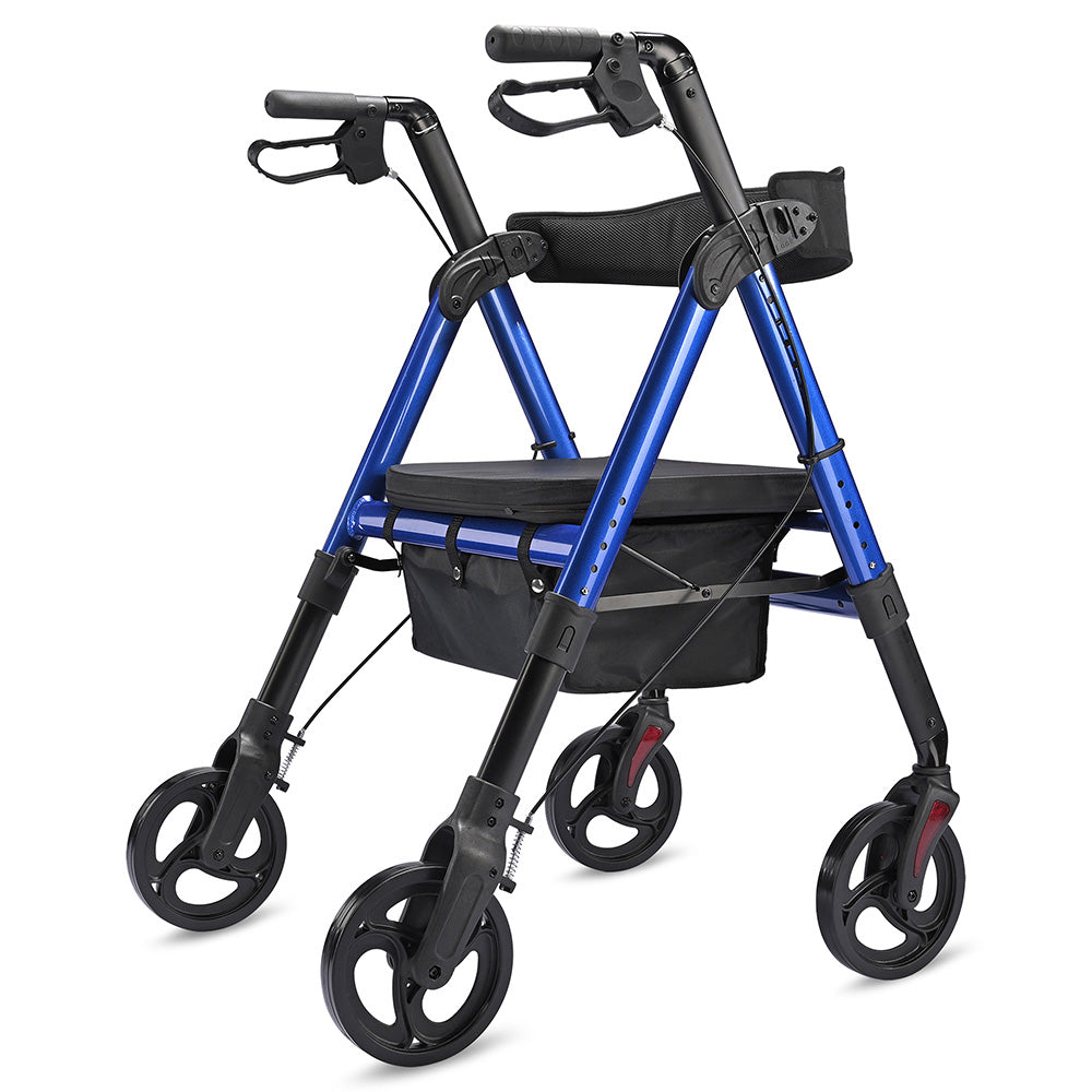 Yescom Rollator Walker with Seat Backrest 8" Casters 450lbs Capacity Image