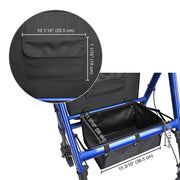 Yescom Rollator Walker with Seat Backrest 8" Casters 450lbs Capacity Image