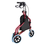 Yescom 3 Wheels Aluminum Rollator Walker w/ Brakes Basket & Bag Image