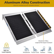 Yescom Wheelchair Ramp 600lb Capacity 2'x29" Aluminum w/ Non-Slip Surface Image