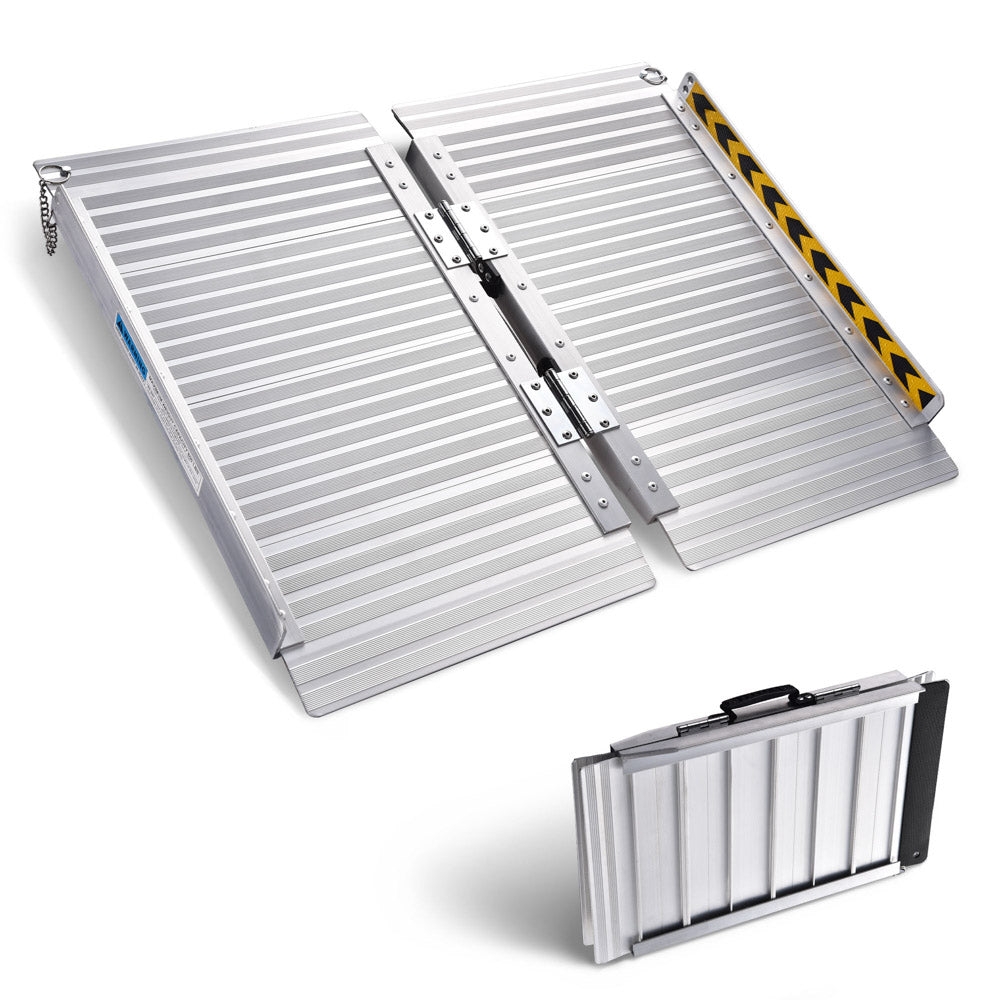 Yescom Wheelchair Ramp 600lb Capacity 2'x29" Aluminum Single-Step Image