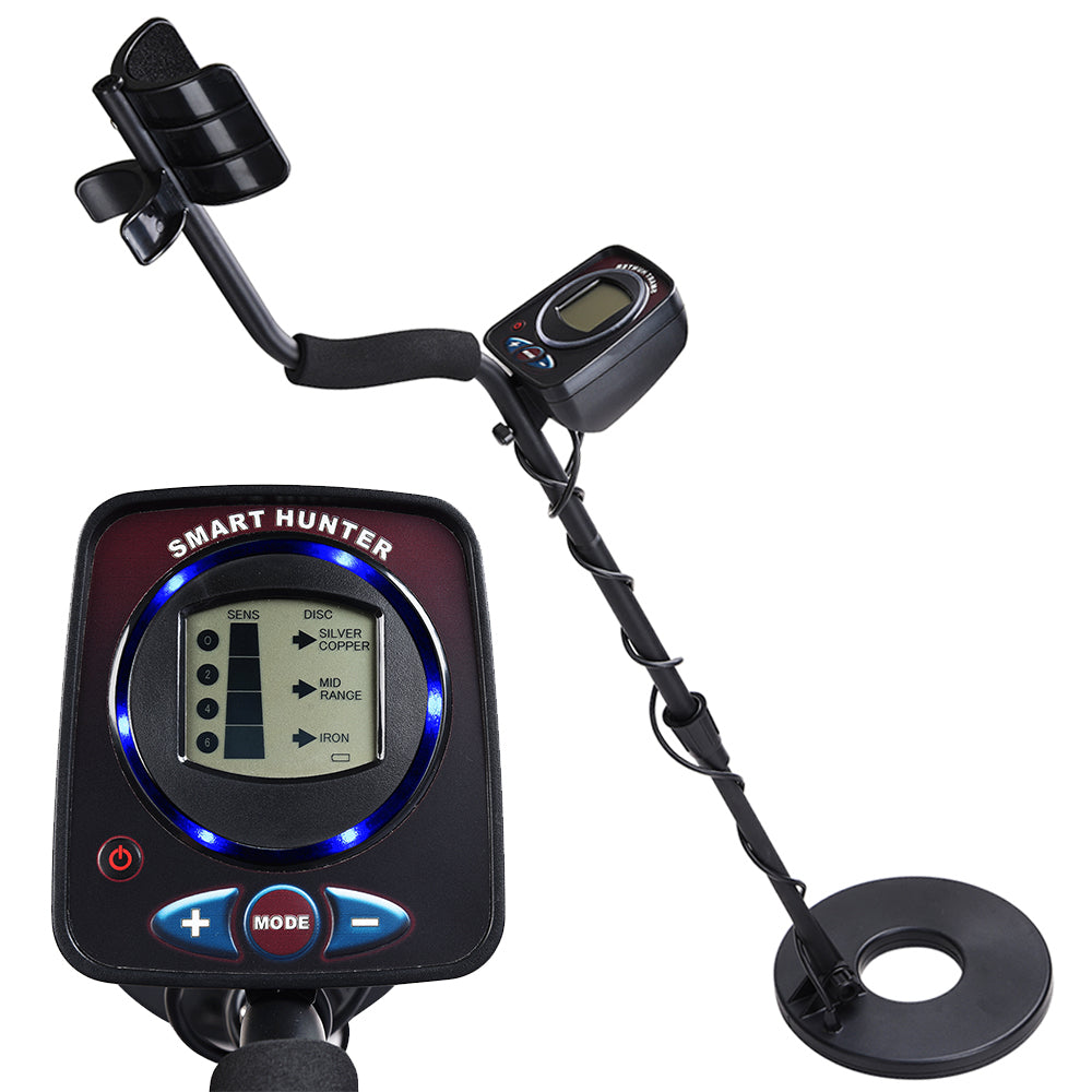 Yescom Metal Detector Finder Waterproof 8-3/5' Coil LCD  LED Light Image