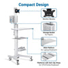 Yescom PC Computer Desktop Rolling Mobile Cart Workstation