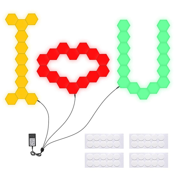 Yescom Modular Touch Light Panels Wall Light RGB 40PCS Image