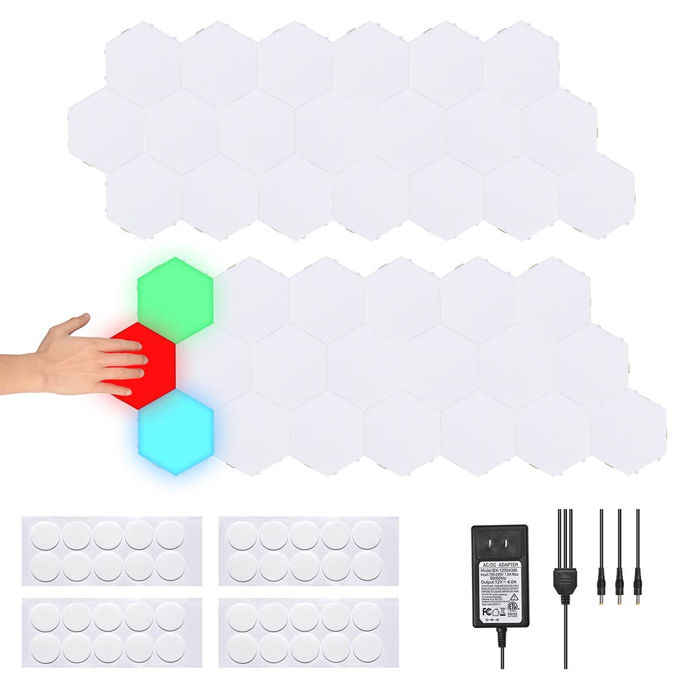 Yescom Modular Touch Light Panels Wall Light RGB 40PCS Image