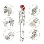 Yescom 5.4ft Skeleton Halloween Decoration Posable Pirate Image